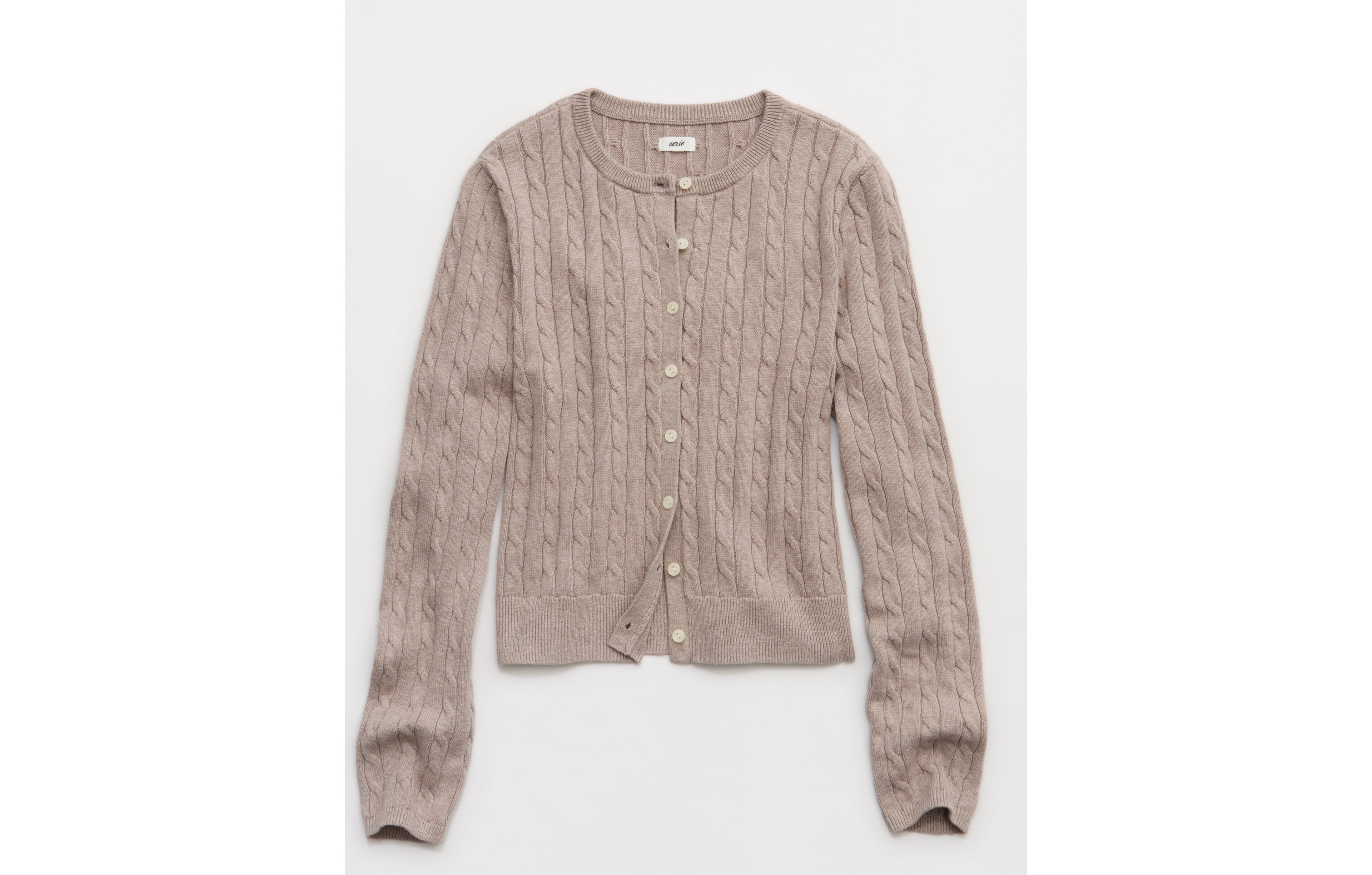 Aerie Cotton Cable Cardigan