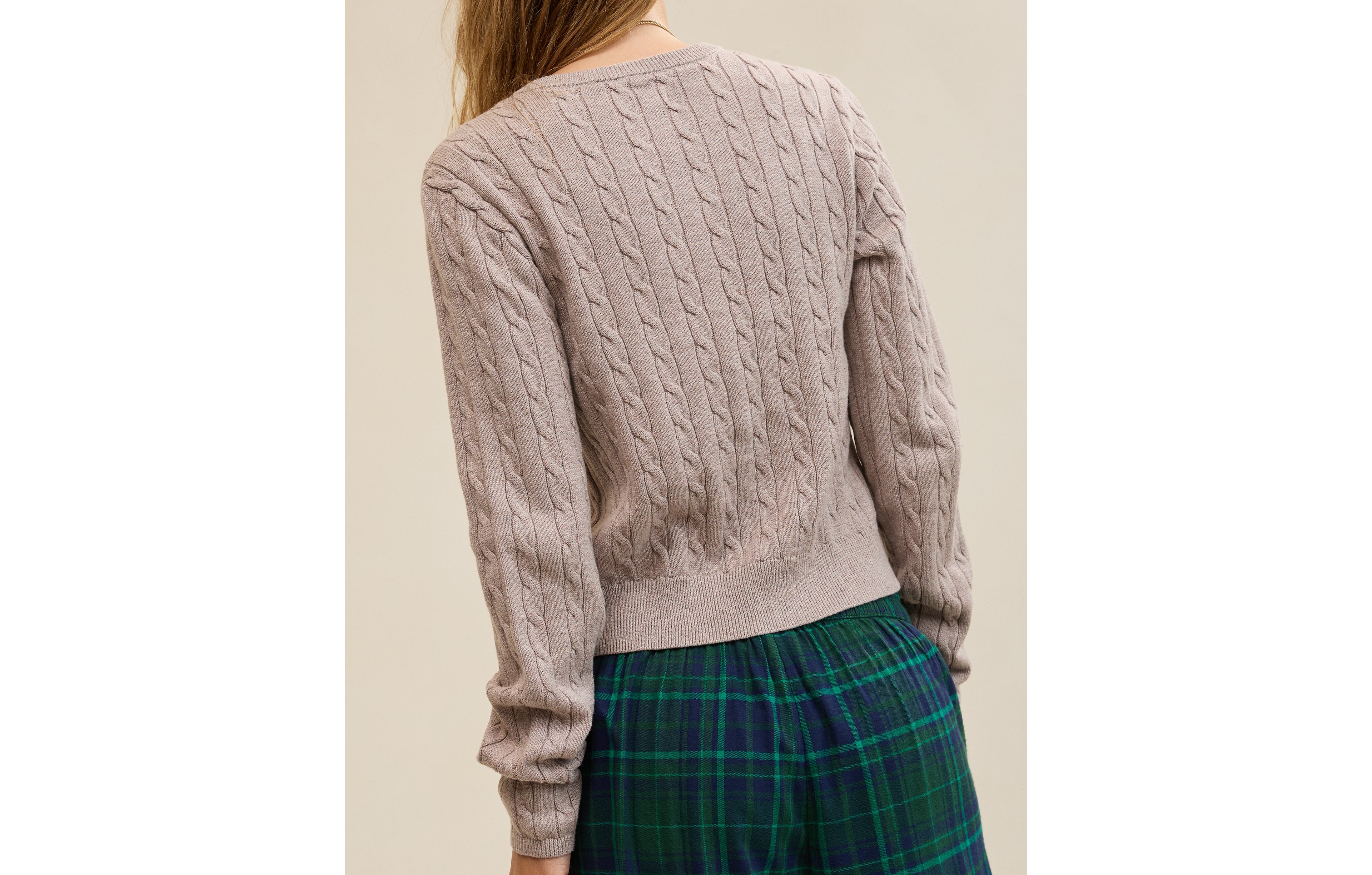 Aerie Cotton Cable Cardigan