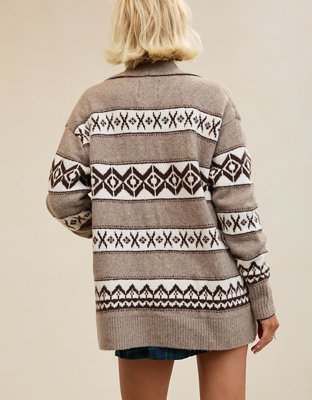 Aerie Fairisle Cabin Cardigan