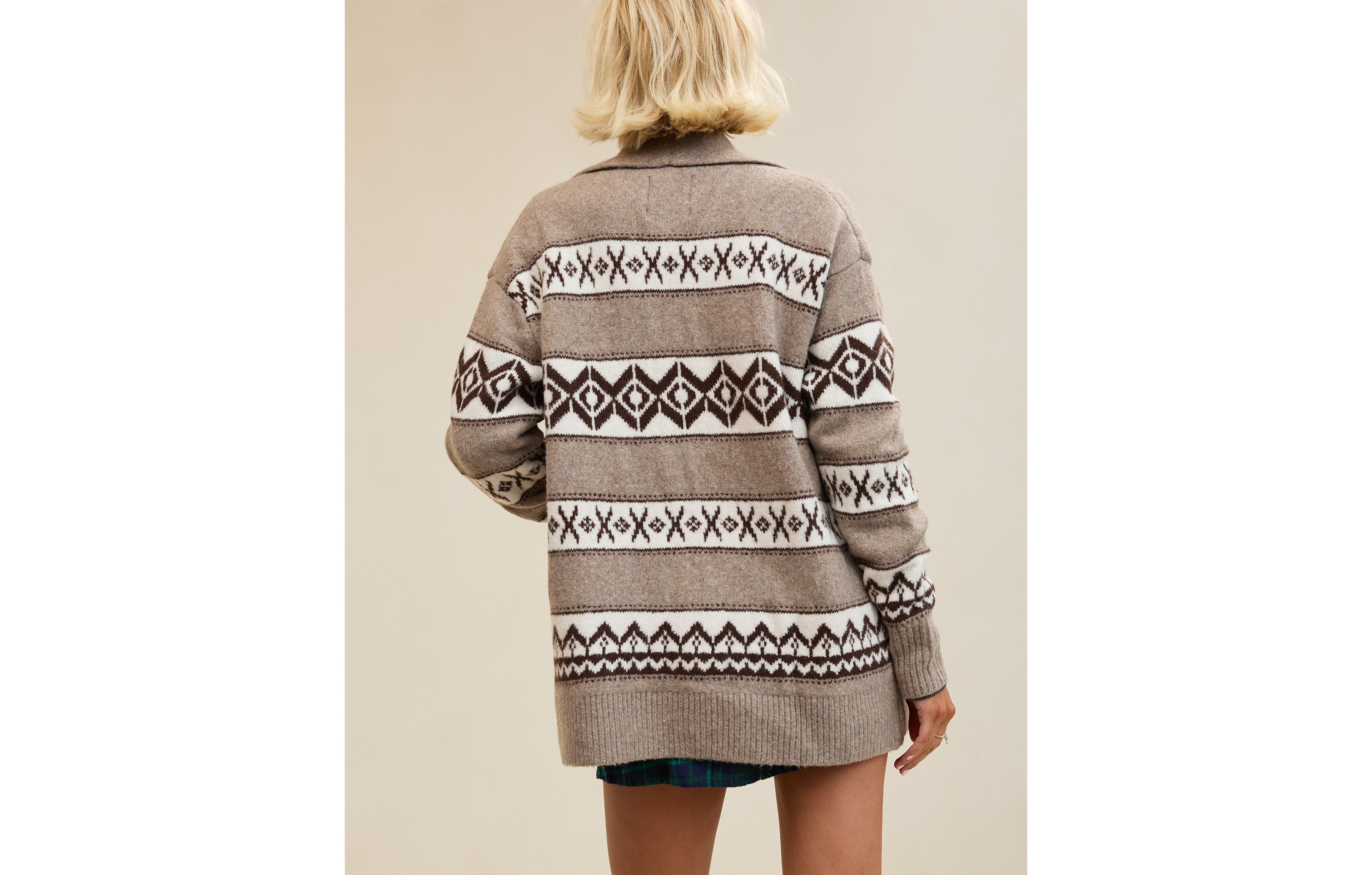 Aerie Fairisle Cabin Cardigan
