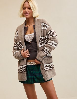 Aerie Fairisle Cabin Cardigan