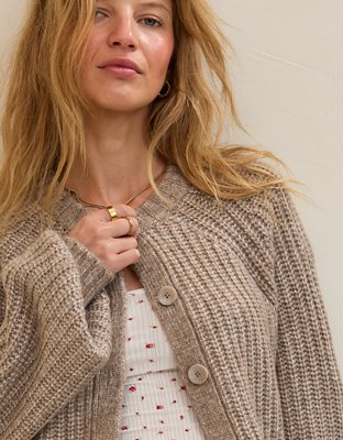 Aerie Ribbed Cardigan