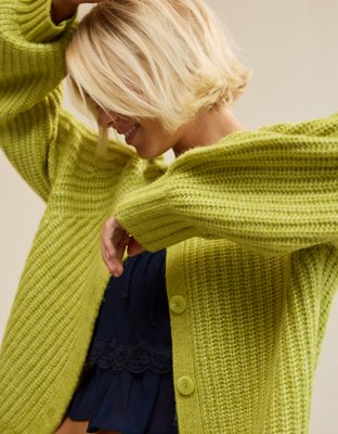 Aerie Ribbed Cardigan