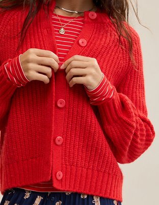 Aerie Ribbed Cardigan