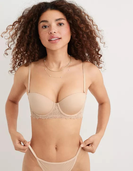 Aerie Real Power Strapless Push Up Bra