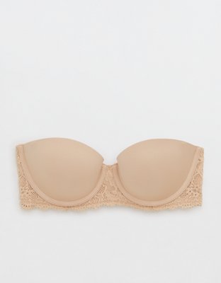 Calvin Klein Seductive Comfort Lace Strapless Bra, Bare, 38DD 