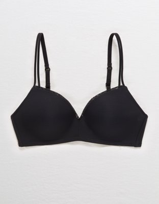 Aerie • Real Happy Wireless Lightly Lined Bra black 32D t shirt everyday  Size undefined - $28 - From Ellen