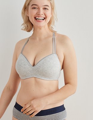 AERIE Real Happy Wireless Push Up Bra Size 34DD NWT Beige - Intimates &  Sleepwear