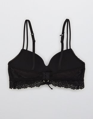Aerie Real Happy Wireless Push Up Lace Bra