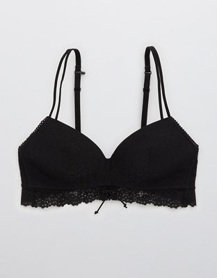 Aerie Real Happy Wireless Push Up Lace Bra