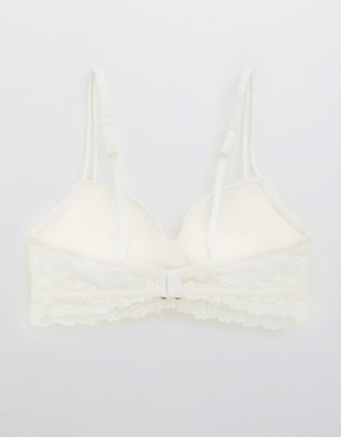 Aerie Real Happy Wireless Push Up Lace Bra