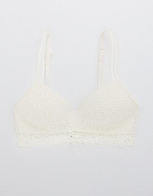 Aerie Real Happy Wireless Push Up Lace Bra