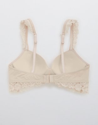 Aerie Real Happy Wireless Push Up Bluegrass Lace Bra