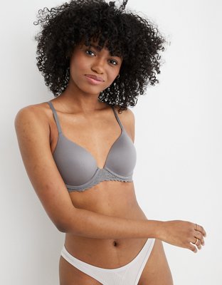 Shop Aerie Real Sunnie Demi Push Up Blossom Lace Trim Bra online