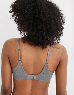 Aerie Real Sunnie Full Coverage Lightly Lined Blossom Lace Trim Bra