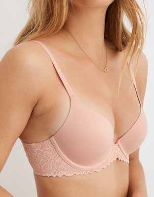 Aerie Real Sunnie Full Coverage Lightly Lined Blossom Lace Trim Bra