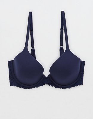 aerie, Intimates & Sleepwear, Women Aerie Blue Full Coverage Lightly  Lined Laced Bra Size 34b