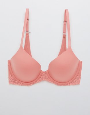 New Aerie Full Coverage Real Sunnie Bra Size 32B Pink Lacey Bra