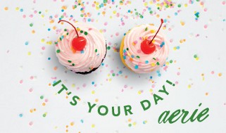 Aerie Birthday Cupcakes 2022 CDA Gift Card