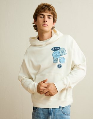 Женское худи American Eagle AE World Mental Health Day Laidback Luxe, цвет: Кремовый — фото 7