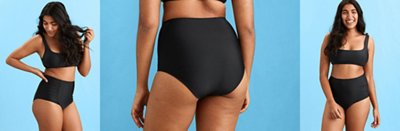 bathing suit tops for high waisted bottoms