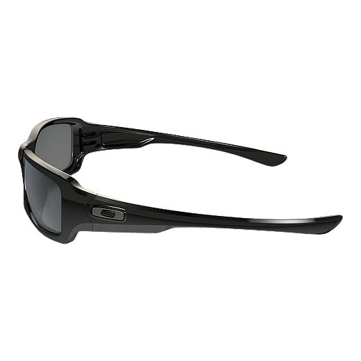 Oakley Fives Squared Polarized Sunglasses- Polished Black with Black  Iridium Lenses 