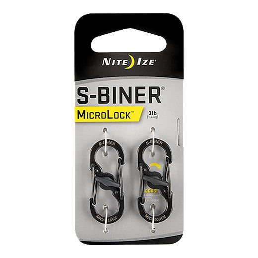 Nite Ize S-Biner MicroLock Size #0.5 - 2 Pack Black