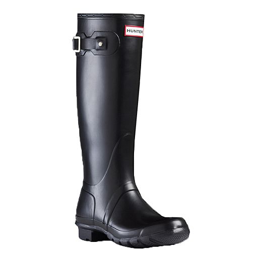 Hunter Women's Original Adjustable Back Wellington Rain Boots - Black