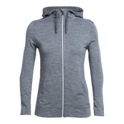 icebreaker women's away long sleeve zip hood showers