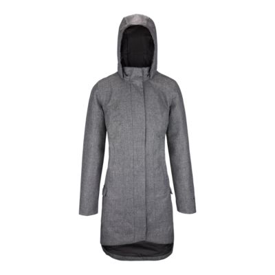north face black trench coat