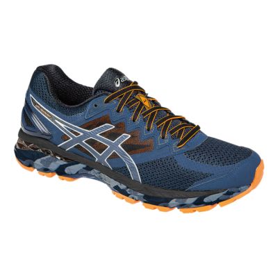 asics running shoes blue and orange