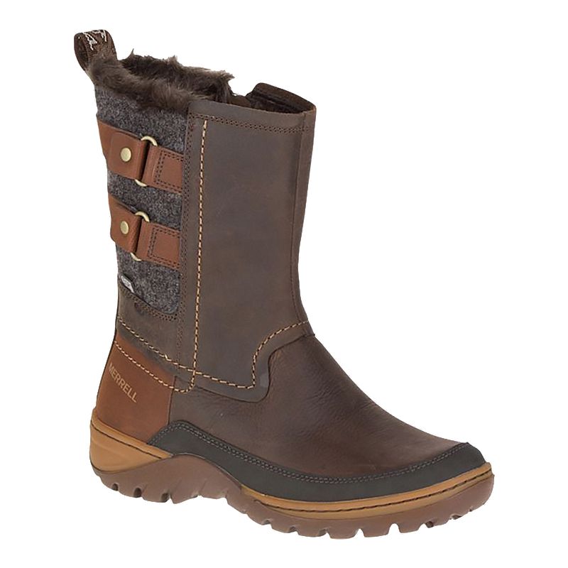 Merrell Women's Sylva Mid Buckle Waterproof Winter Boots - Potting Soil | Atmosphere.ca
