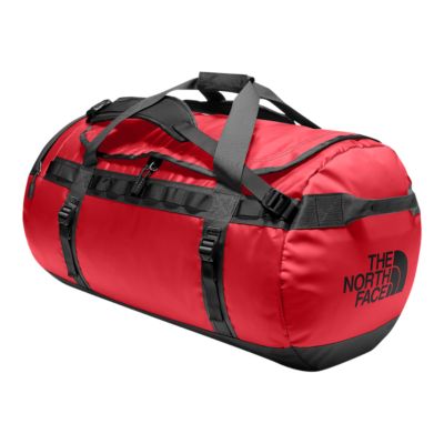 north face red duffle bag