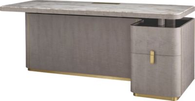 Fixed Height Desk with Marble Top