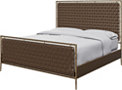 Woven Leather King Bed