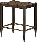 Woven Leather Counter Stool