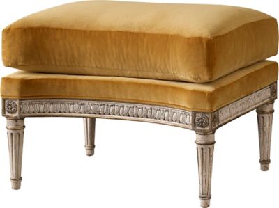King Louis XVI Carved Ottoman