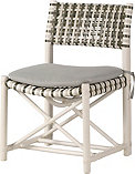 Antalya Laced Rawhide Armless Chair