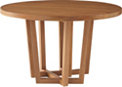 Cutter Round Dining Table - Wood Top