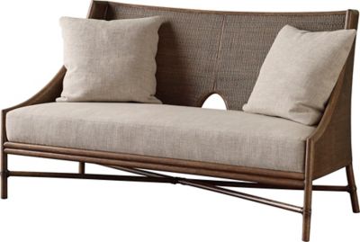 Open Oval Caned Banquette