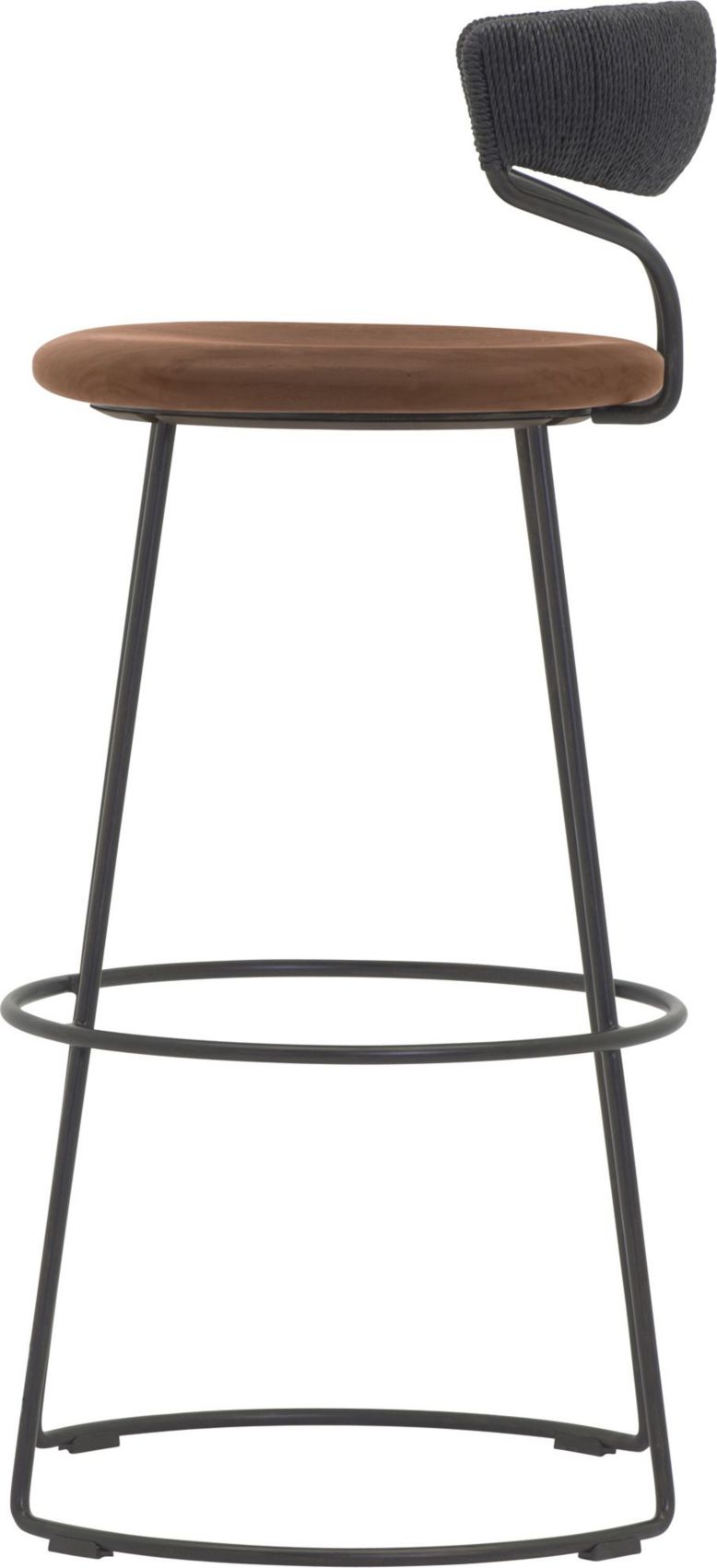 Baker / McGuire Modern Black Danish Cord Lansing Side Chair