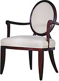 Oval X-Back Dining Arm Chair