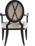 Oval X-Back Dining Arm Chair alt image