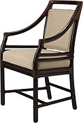 Rattan Target(R) Arm Chair, (Upholstered Back)
