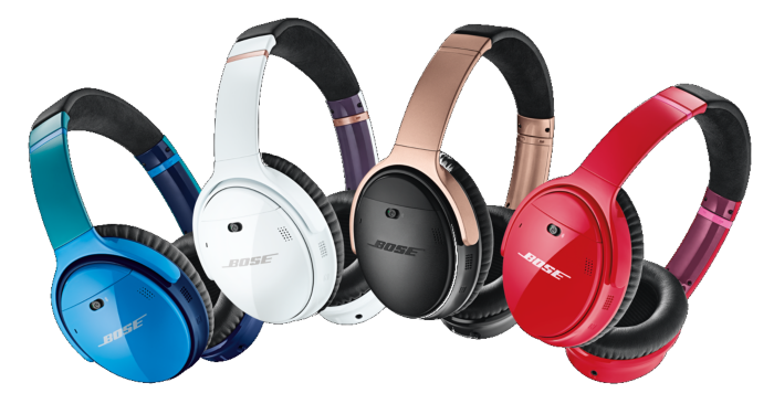 Custom QuietComfort 35 wireless headphones shown in a variety of colors.