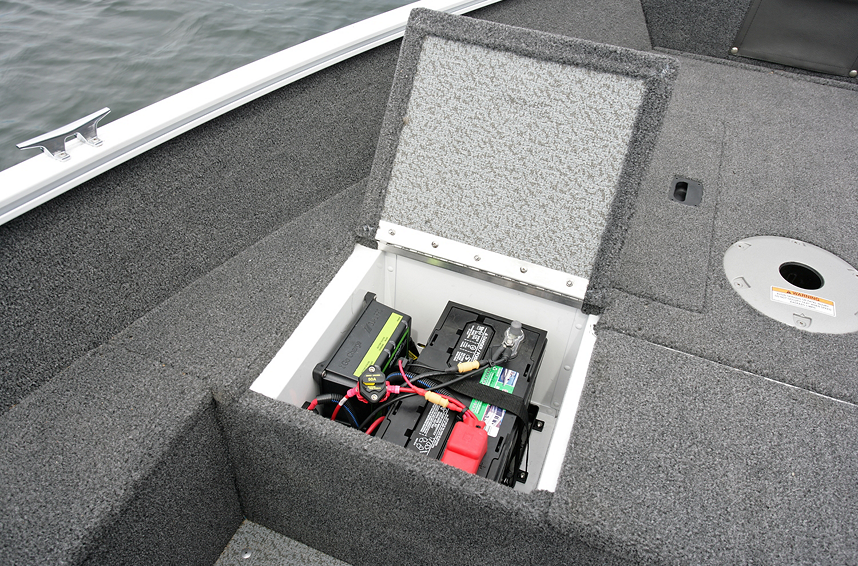 1650 Angler Bow Battery Storage and Optional Battery Charger