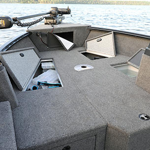 1675 Impact XS SS Bow Storage Compartments Open
