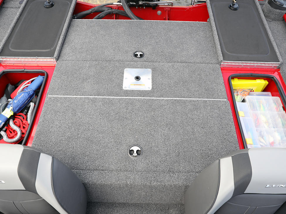 1775 Renegade Aft Deck Storage Compartments Open