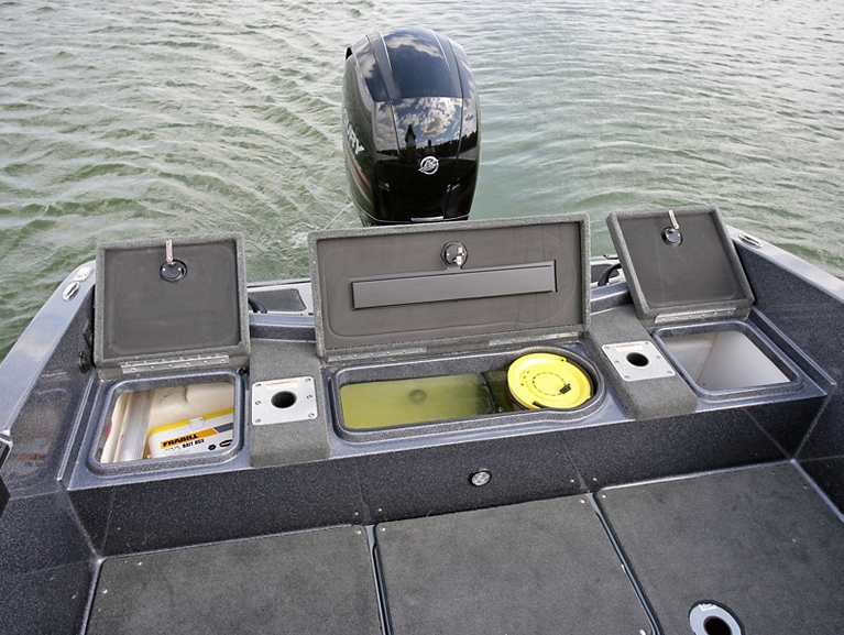 Pro-V GL Aft Storage Compartments Open