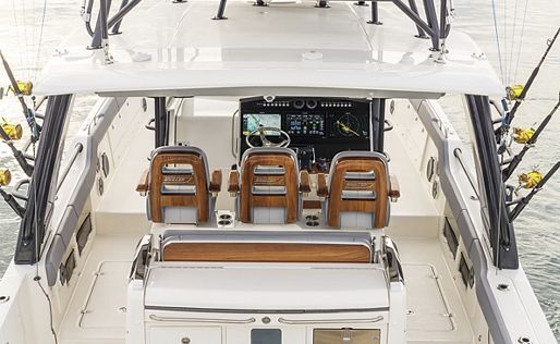 Helm and cockpit aerial view